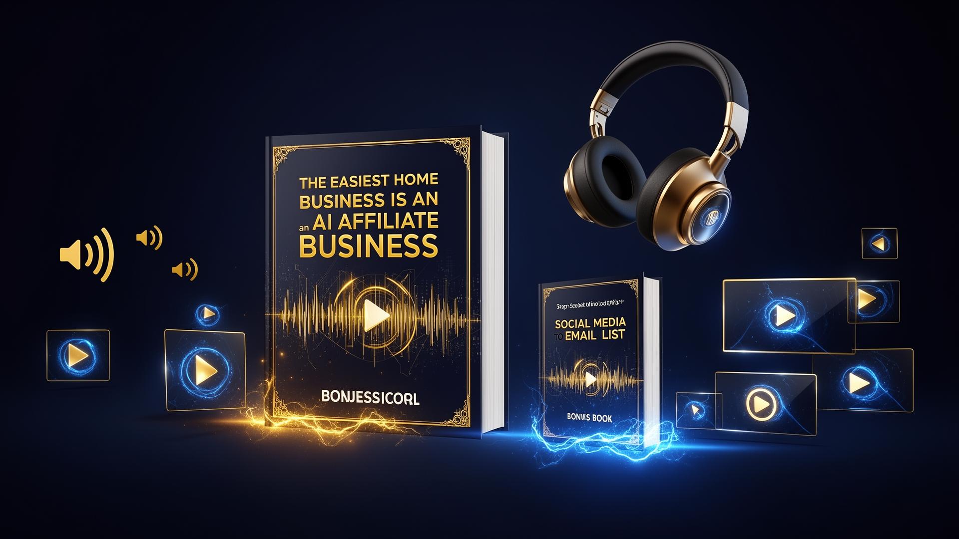 AI Affiliate Business bundle: two ebooks, two audio files, two explainer videos, and Circle portal access